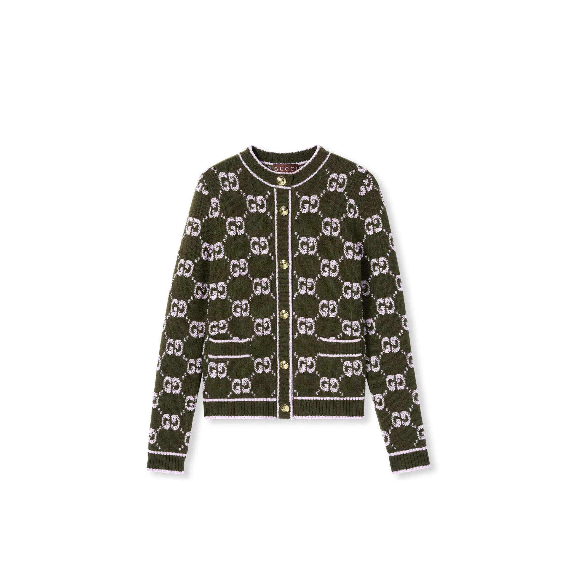 GUCCI GG WOOL BOUCLÉ JACQUARD CARDIGAN 713300
